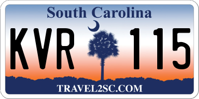 SC license plate KVR115