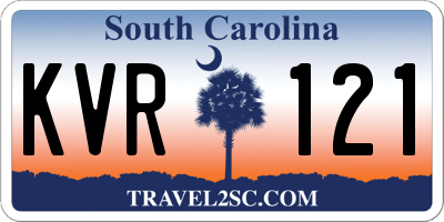 SC license plate KVR121