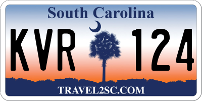 SC license plate KVR124