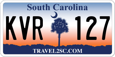 SC license plate KVR127