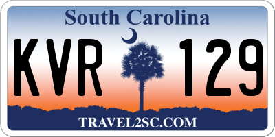 SC license plate KVR129