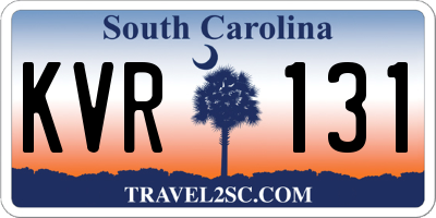 SC license plate KVR131