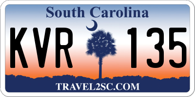 SC license plate KVR135
