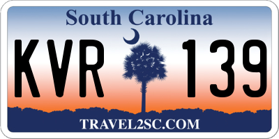 SC license plate KVR139