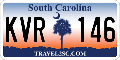 SC license plate KVR146