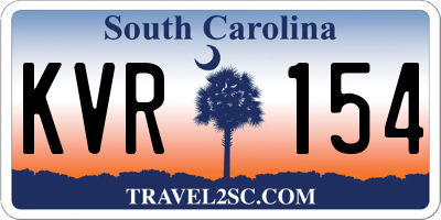 SC license plate KVR154