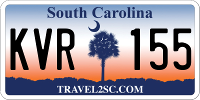 SC license plate KVR155