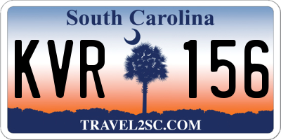 SC license plate KVR156