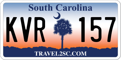 SC license plate KVR157