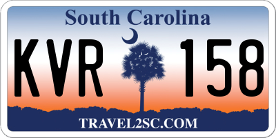 SC license plate KVR158