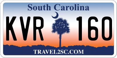 SC license plate KVR160