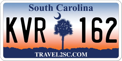 SC license plate KVR162