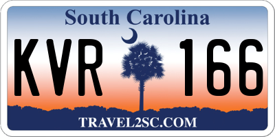 SC license plate KVR166