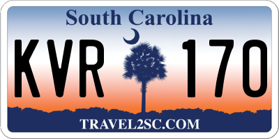 SC license plate KVR170