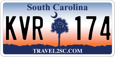 SC license plate KVR174