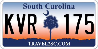SC license plate KVR175