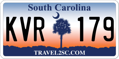 SC license plate KVR179