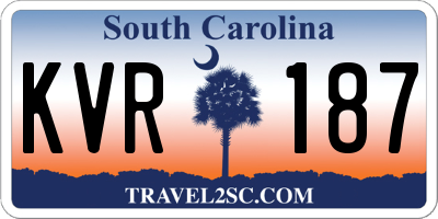 SC license plate KVR187