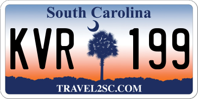 SC license plate KVR199