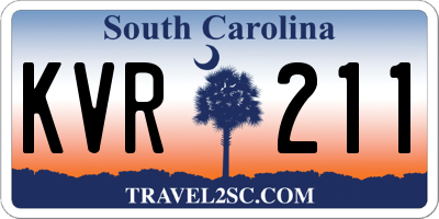 SC license plate KVR211