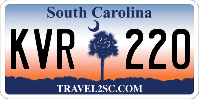 SC license plate KVR220