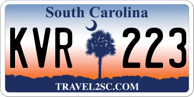 SC license plate KVR223