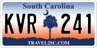 SC license plate KVR241