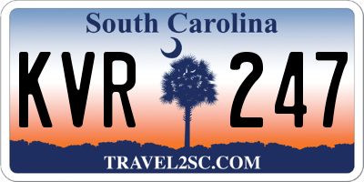SC license plate KVR247