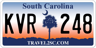 SC license plate KVR248