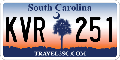 SC license plate KVR251