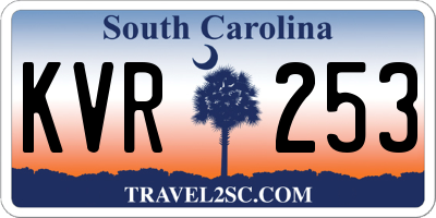 SC license plate KVR253