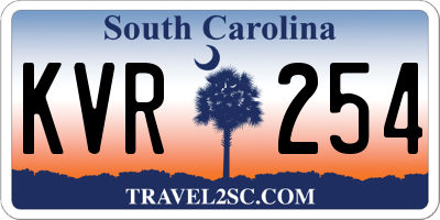 SC license plate KVR254