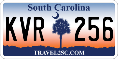 SC license plate KVR256