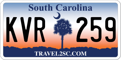 SC license plate KVR259