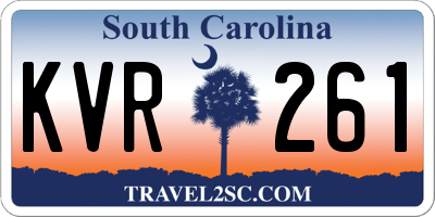 SC license plate KVR261