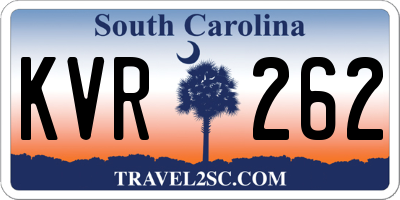 SC license plate KVR262