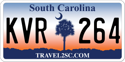 SC license plate KVR264
