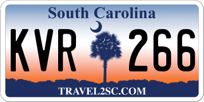 SC license plate KVR266