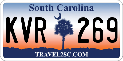 SC license plate KVR269