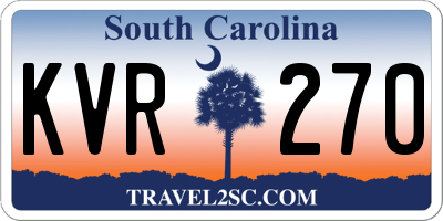 SC license plate KVR270
