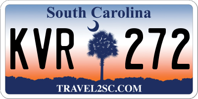 SC license plate KVR272