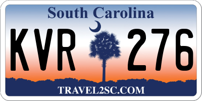 SC license plate KVR276