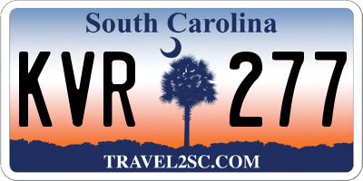 SC license plate KVR277
