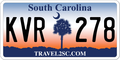 SC license plate KVR278