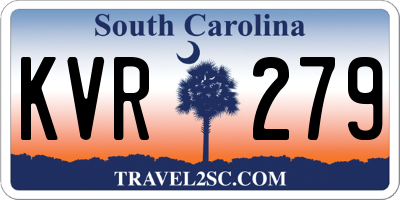SC license plate KVR279