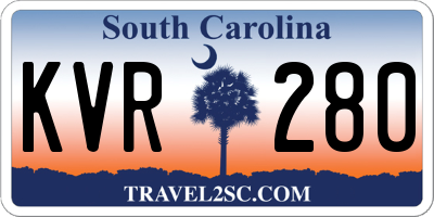 SC license plate KVR280