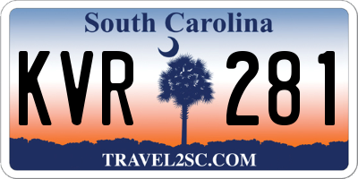SC license plate KVR281