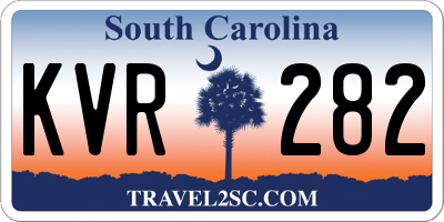 SC license plate KVR282