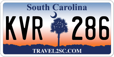 SC license plate KVR286