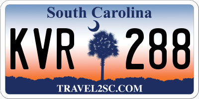 SC license plate KVR288